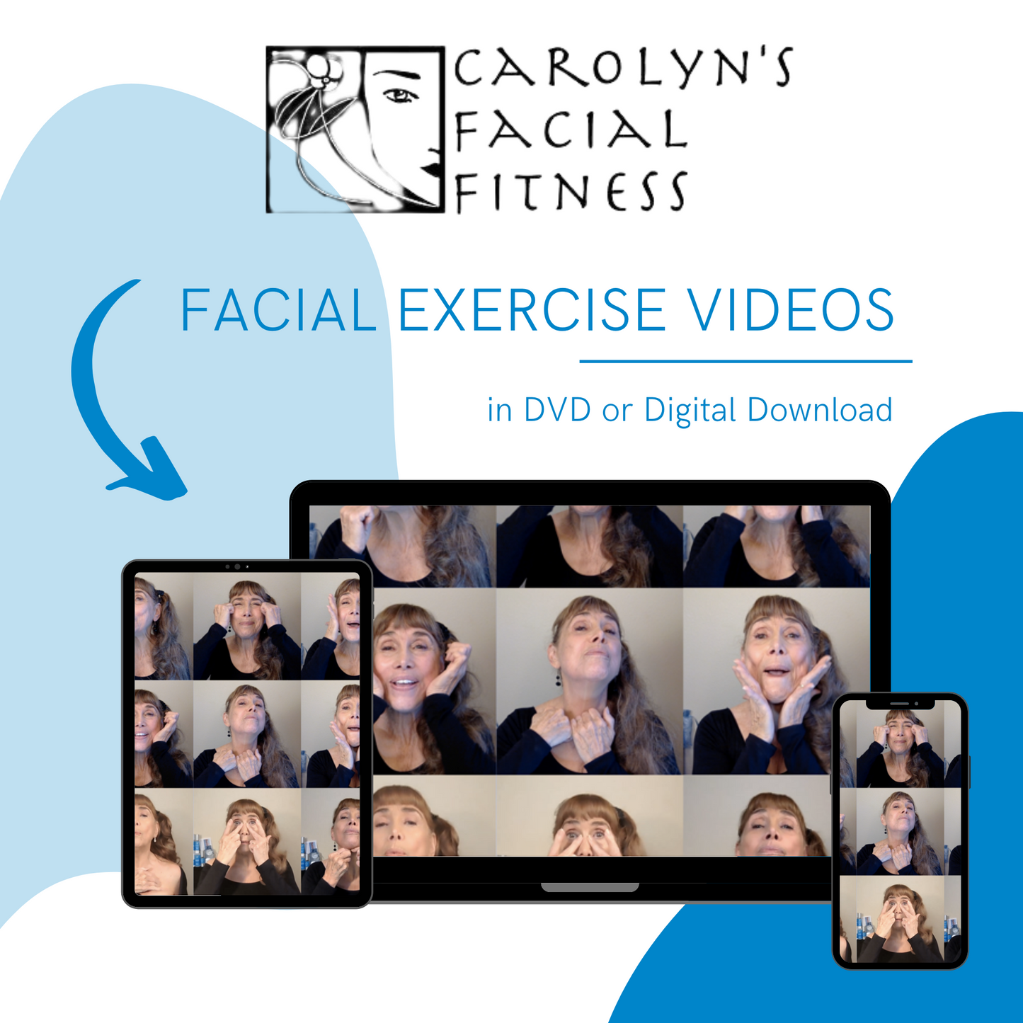 Facial Exercise Videos Digital Download - Carolyn's Facial Fitness