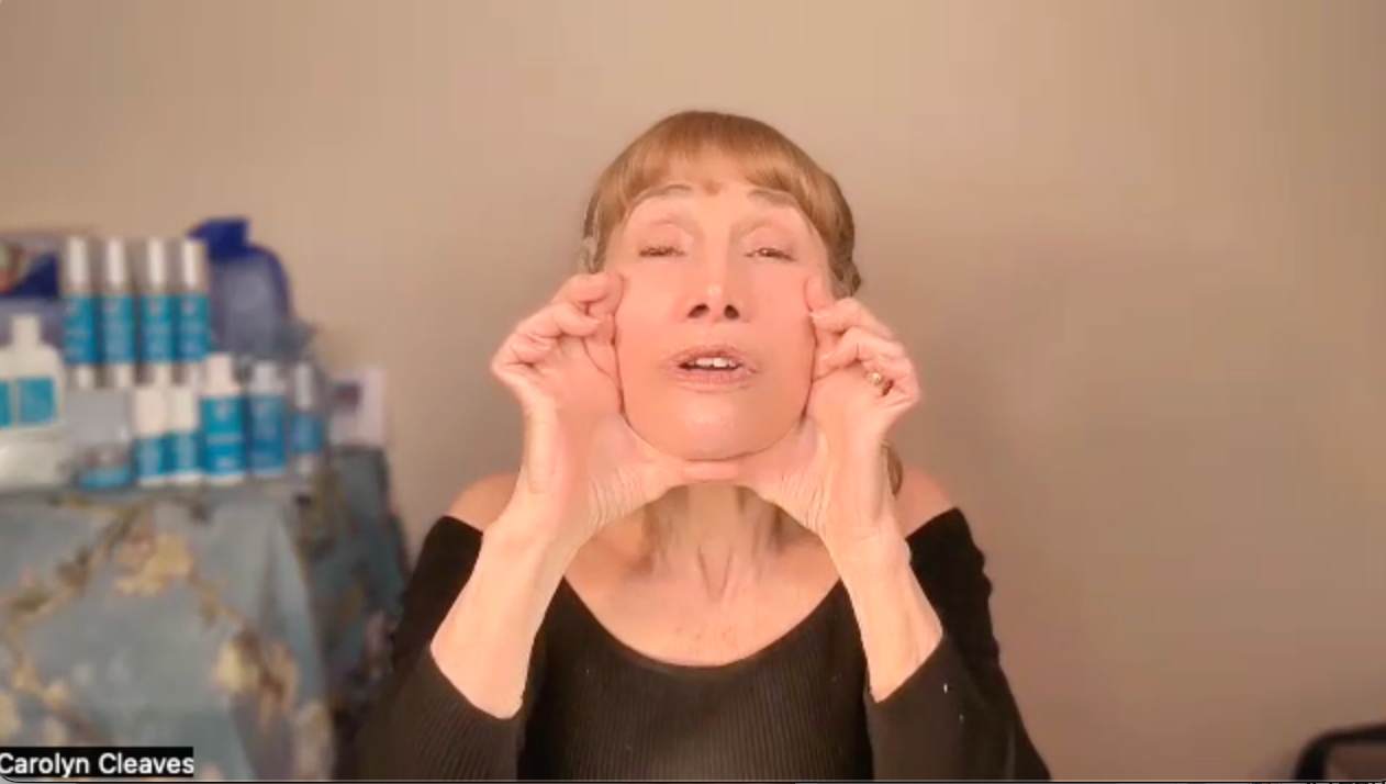 Workshop Video for Diminishing Naso/labial Fold Lines, Lifting the Bottom of your Face and Firming the Double Chin Area